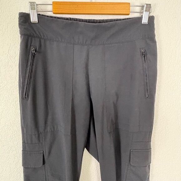Athleta Black Cargo Skinny Leg Pants Size 6 - Picture 2 of 11